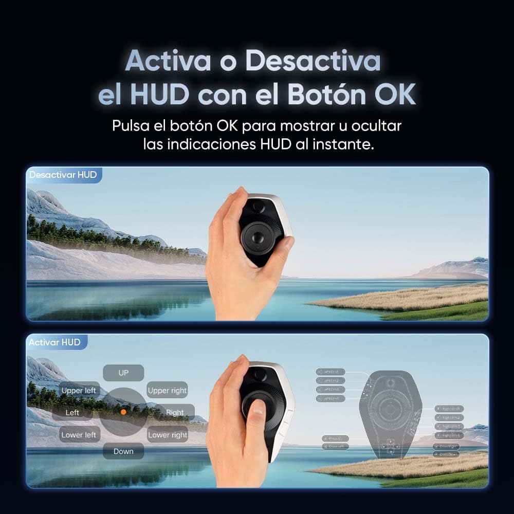 XPPen Pilot Pro - Consola de Edición de Vídeo y Fotografía, Controlador de Joystick Creativa Bluetooth, Uso con Photoshop, Lightroom, Premiere, Davinci, Capcut y más, para Windows/macOS