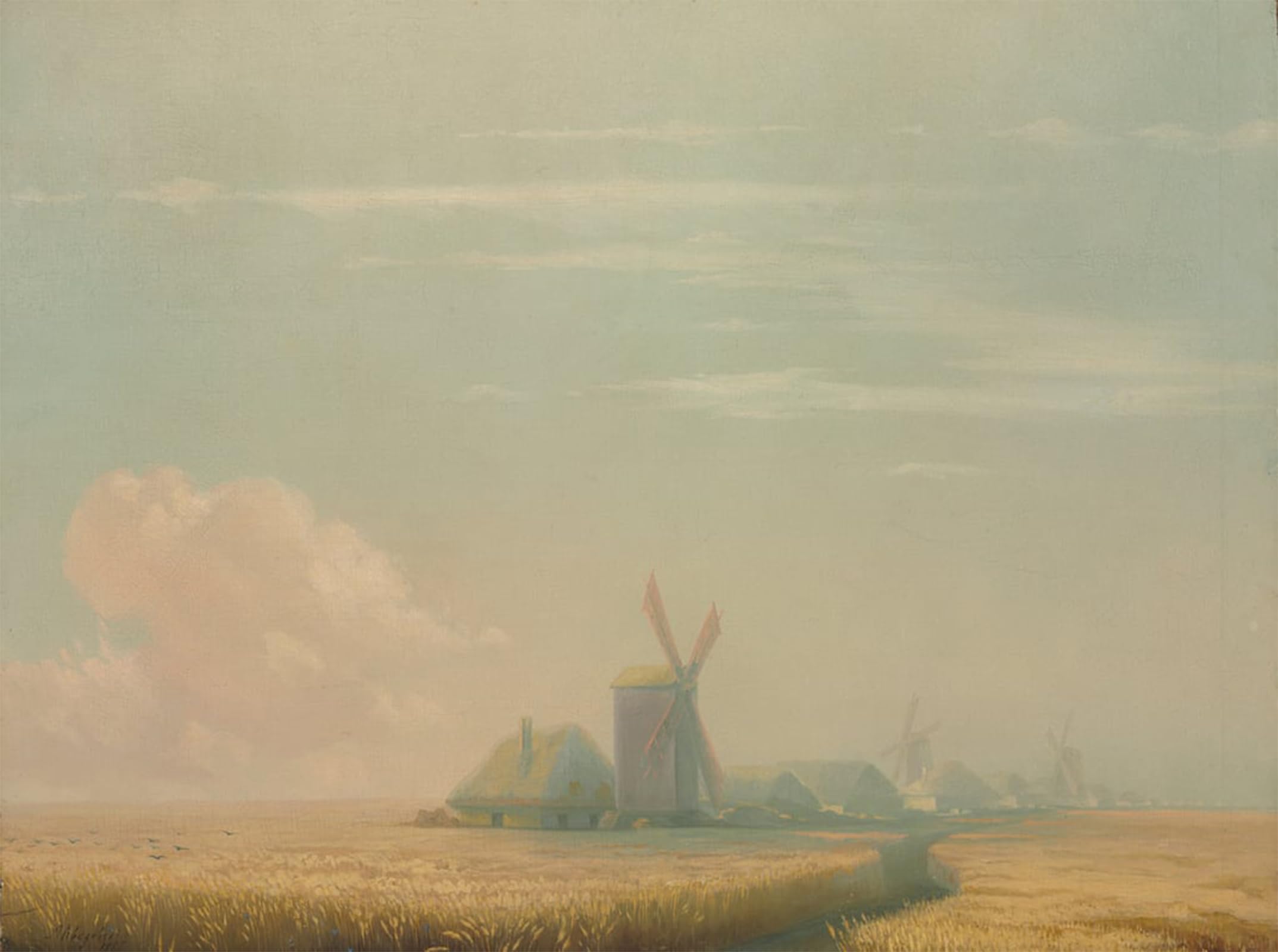 SERENDIPITP Aesthetic Poster Photo Wall Print Retro Picture Ukrainian Harvest by Ivan Konstantinovich Aivazovsky Modern Wall Artwork for Home Decor 60x90cm
