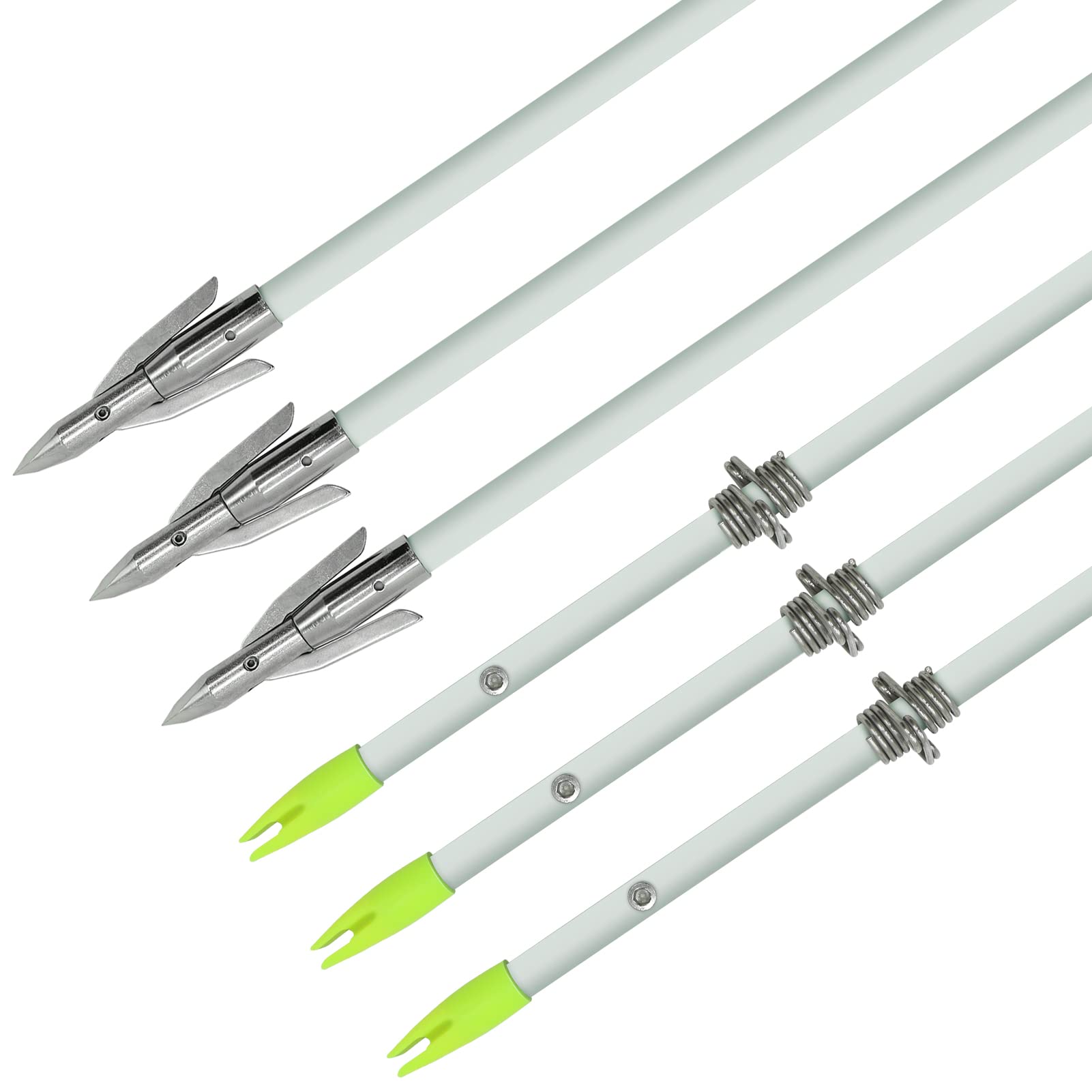 arrow head fishing pole OBTOUTDOOR 6 PCS/12PCS 36 Inch Bowfishing Arrows 8mm Fiberglass Arrow with Broadhead for Slingshot Archery Hunting Fishing (12 PCS) intuitive KonneticHO sets the Daiwa EMBLM802MFS Emblem Pro daiwa conventional reel Color:Disco Red Head