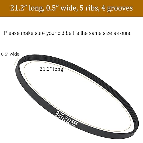 Miniatura 2 de WH01X27538 Correa de transmisión de lavadora compatible con GE, lavadora de ropa Hotpoint, piezas de repuesto AP6328256, 4587903, PS12299369,
