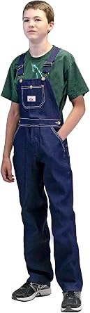 USA-Made Youth Denim Bib Overall by Round House