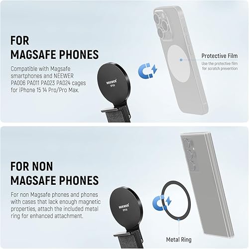 Miniatura 2 de NEEWER Soporte para cámara de continuidad para monitor de escritorio, soporte magnético plegable de tres partes para teléfono de escritorio y cámara