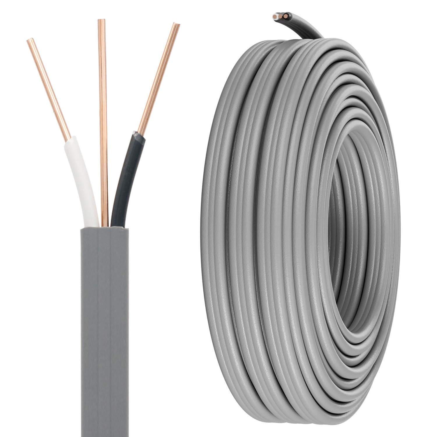 FIRMERST 14/2 UF Wire Outdoor Direct Burial Underground Feeder Cable 150ft ETL Listed
