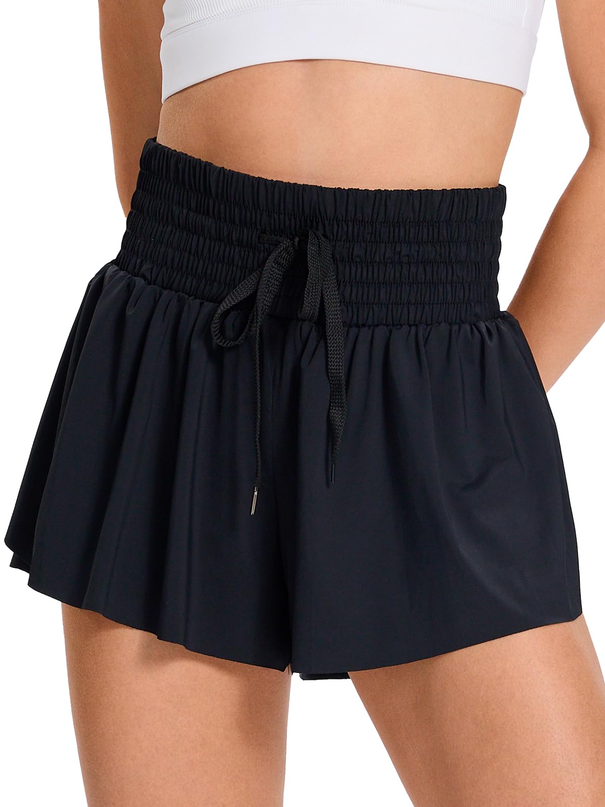 Blaosn Flowy Athletic Shorts for Women Workout Running Gym Yoga High Waist Skort Sweat Skirt Cute Clothes Summer Outfits