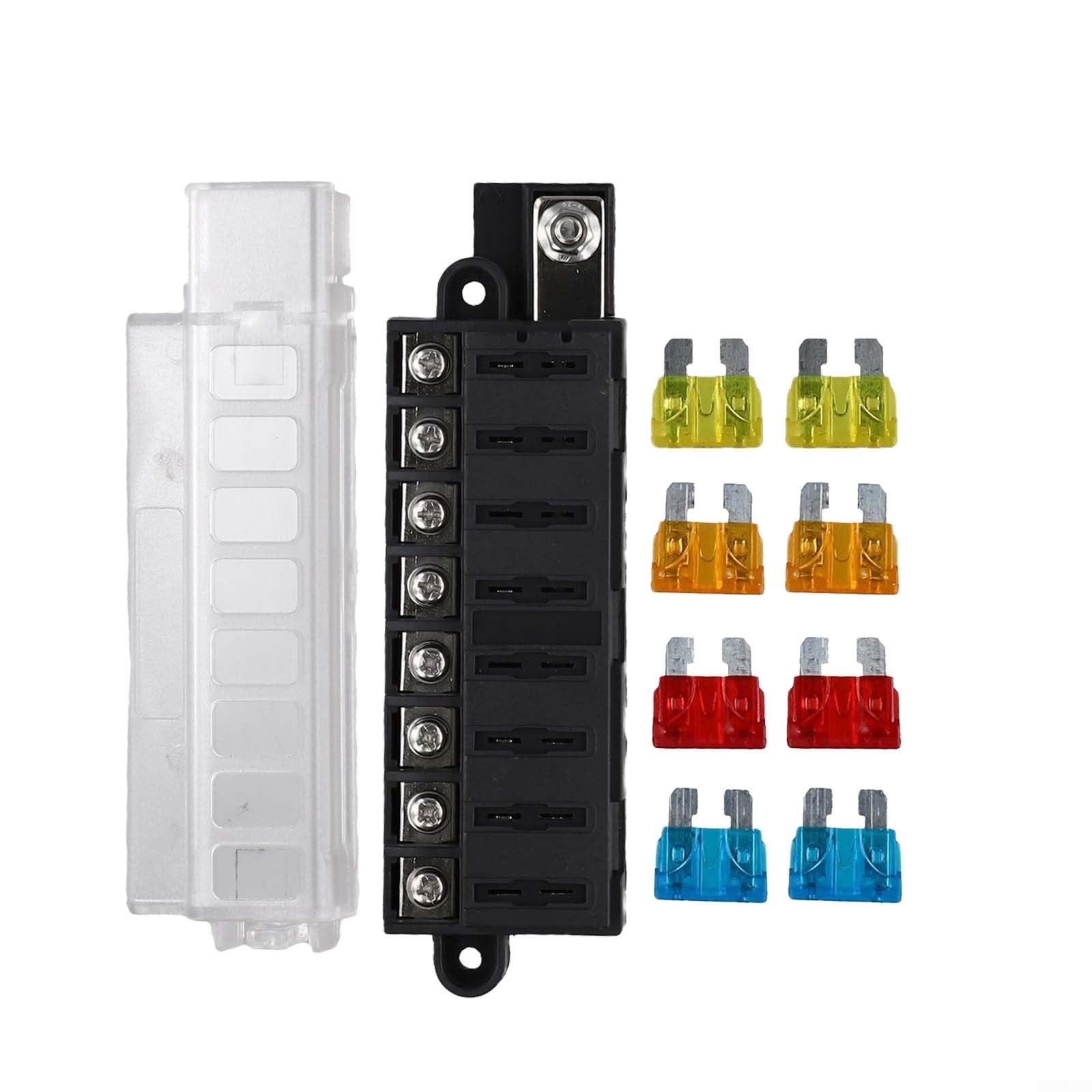 Boîte à fusibles 8 voies, pour camping-car et yacht - Bloc positif - 12 V/24 V - Pour fusibles ATO ATC