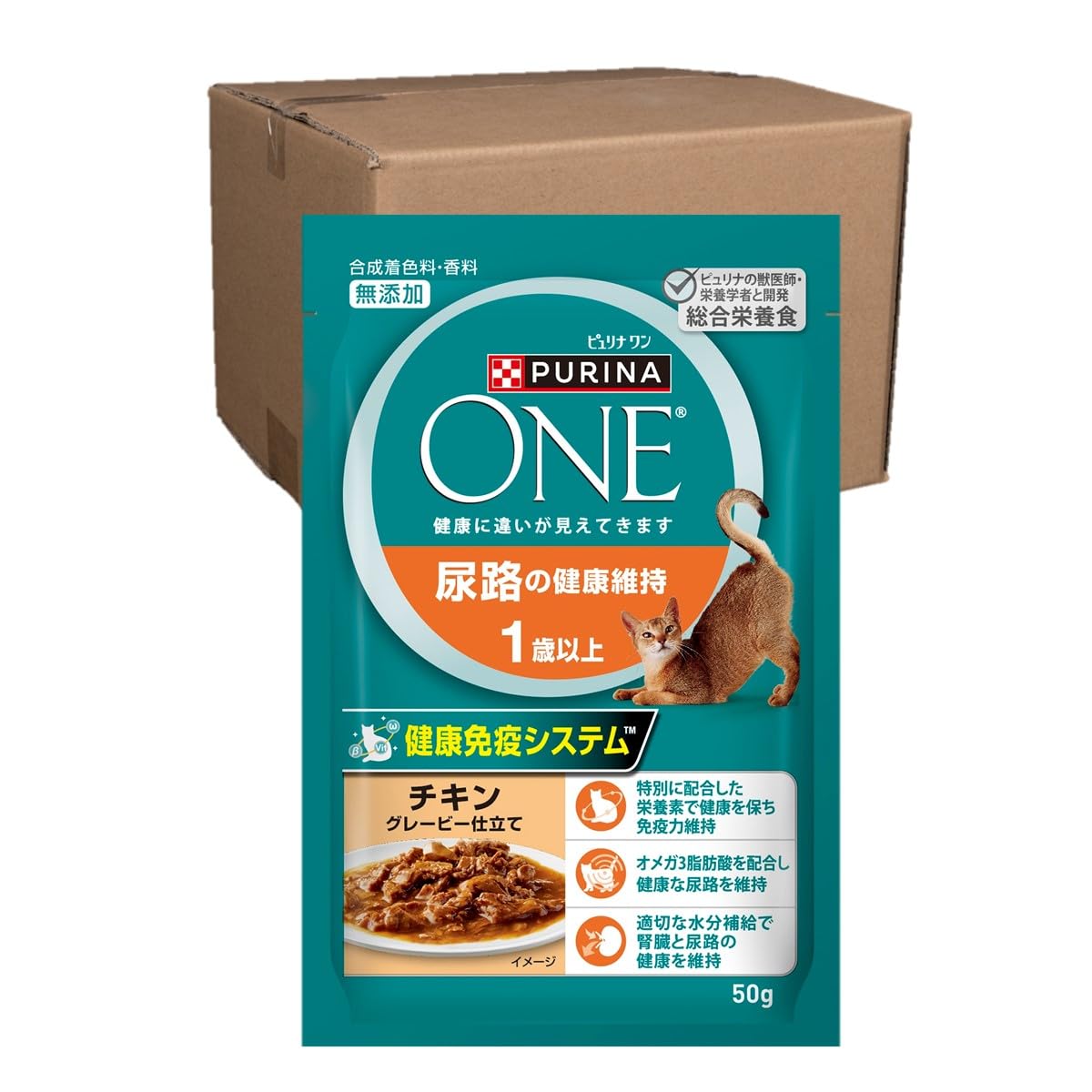 ネスレ　ピュリナワン 尿路の健康維持 1歳以上 チキン グレービー仕立て 50g Amazon.co.jp: ピュリナワンキャット パウチ 尿路の健康維持 1歳以上