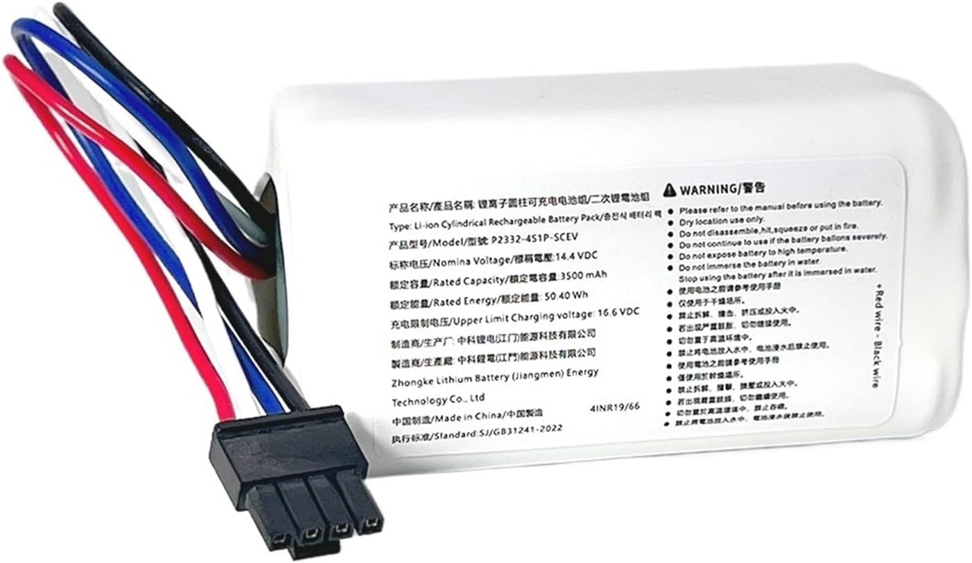 14.4V Battery Pack, Compatible For Xiaomi, S20 Robot Vacuum Cleaner Of Components(2pcs)
