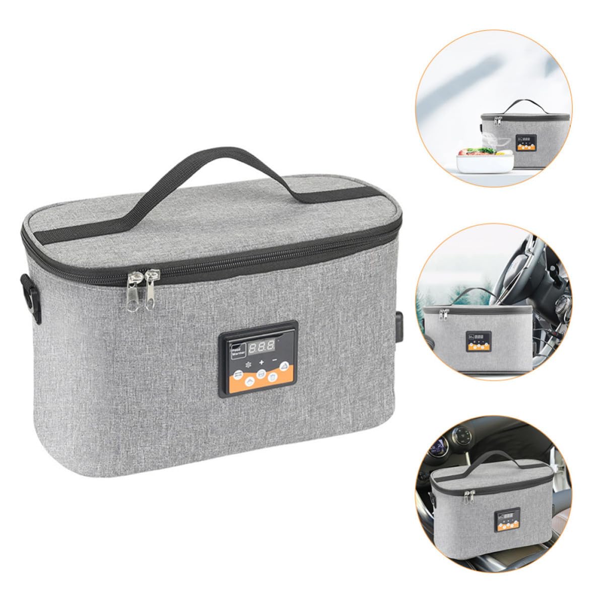 Tragbare Babyflaschenwärmertasche Oxford Stoff mit 8l Kapazität und Flüssigkristall Thermostat Geeignet für Unterwegs und Aufhängen Am Kinderwagen