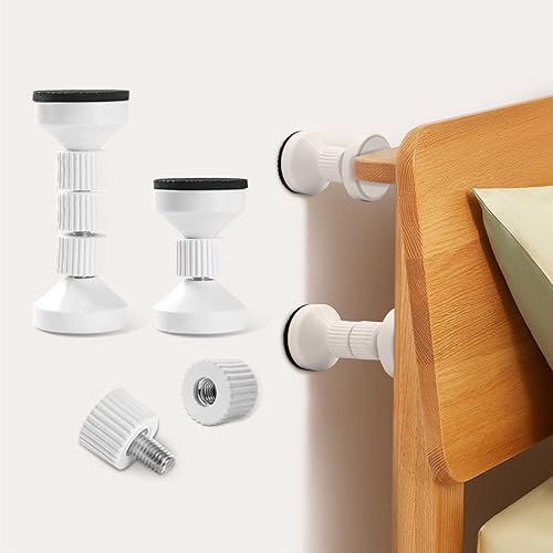 Miniatura 1 de Adjustable Threaded Bed Frame Anti-Shake Tool for Bed Headboard Stoppers Bedside Headboards Prevent loosening Anti-Shake Fixer Easy Install 2pcs