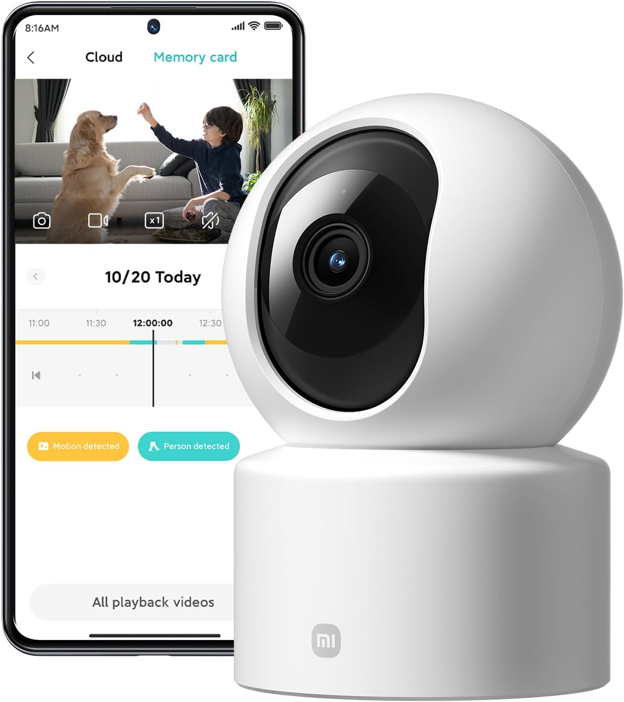 Smart Camera C301 – 2K Indoor Security Camera with AI Motion Detection, Night Vision, 360° Pan-Tilt, Two-Way Audio, Alexa & Google Compatible – UK Version