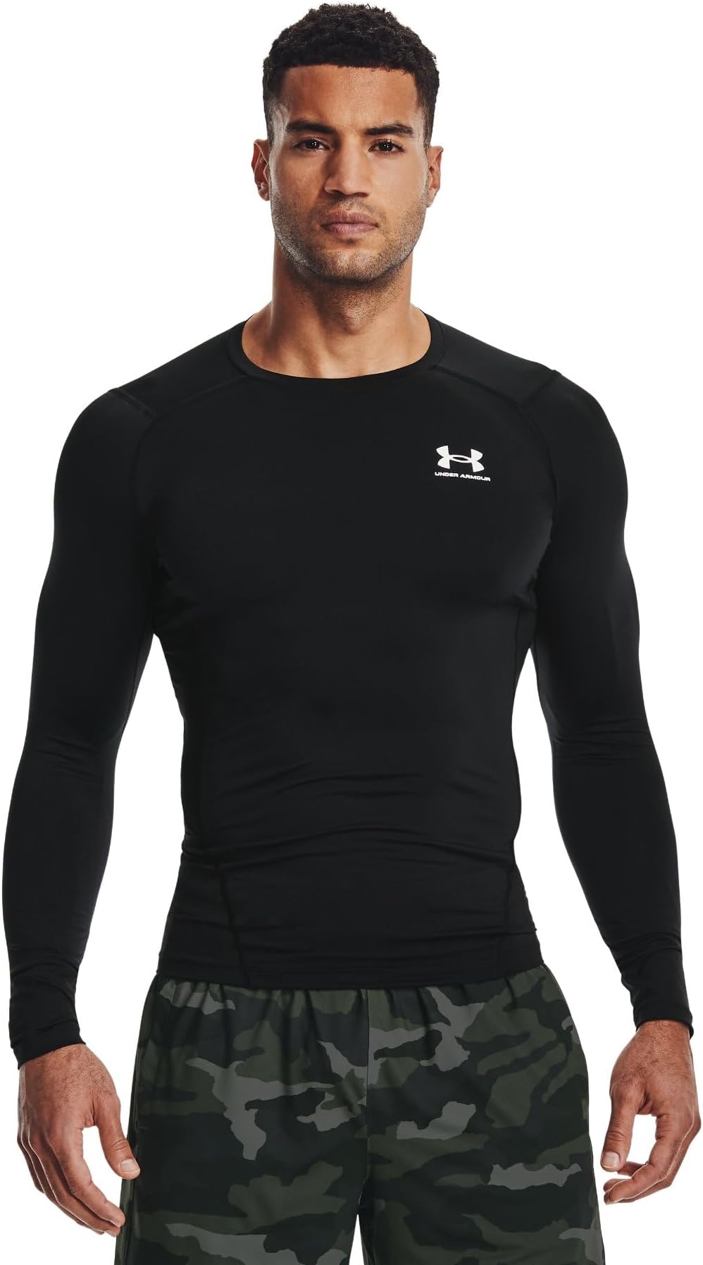 Men's Training Base Layer UA HeatGear Armour Compression Long Sleeve Shirt