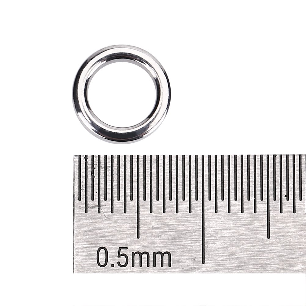 Anelli Split da Pesca Anelli in Acciaio Inox Heavy Duty Esche da Pesca Anello Catena Connettore per Pesca All'Aperto - 50 Pezzi