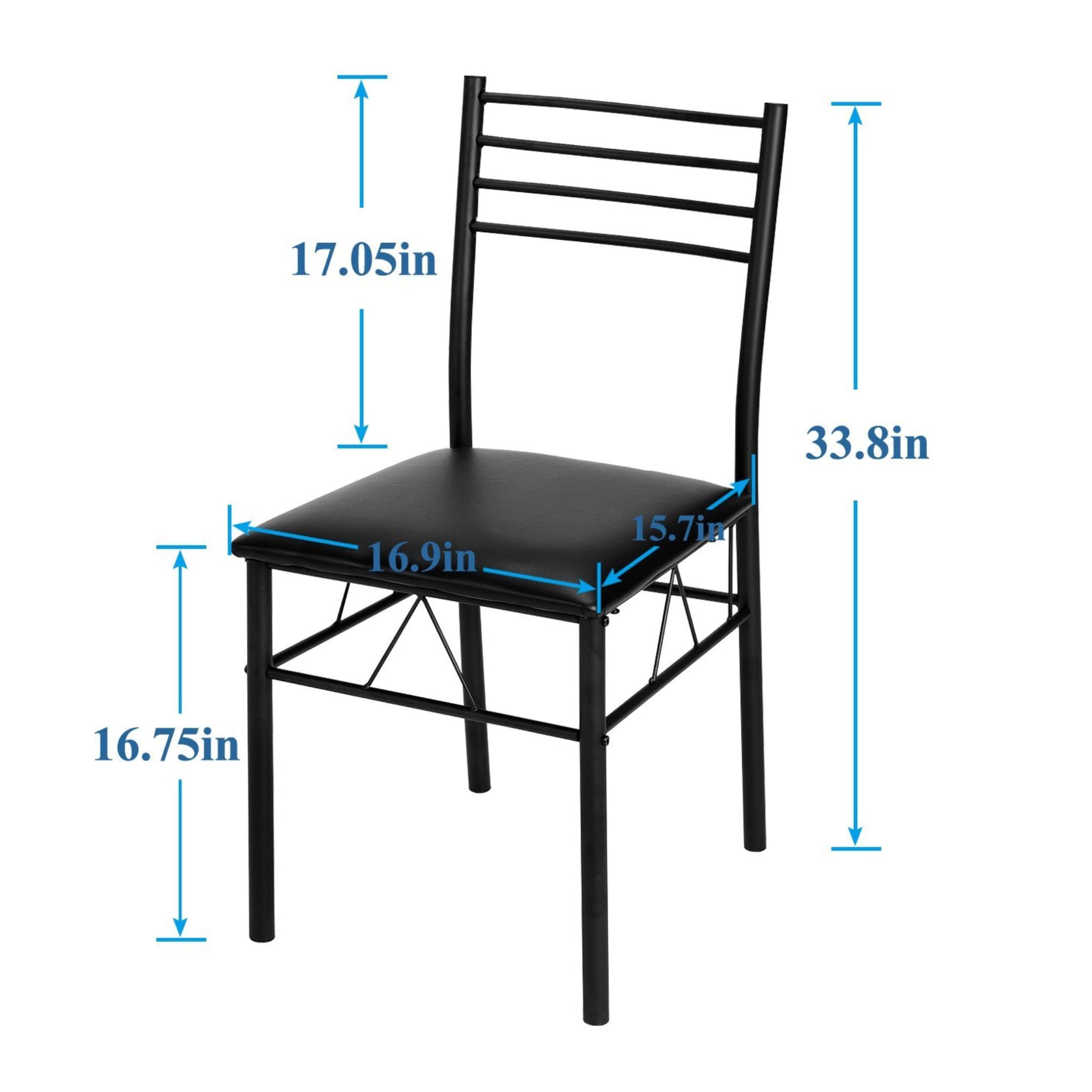 VECELO Kitchen Dining Room Table And Chairs 4, 5Piece