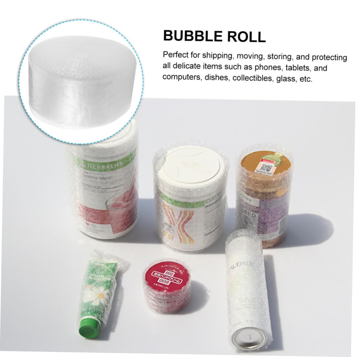 Rotolo Pluriball per Imballaggio in Ldpe Bianco Leggero | Materiale per Spedizioni e Mailing, Protezione per Tablet ed Elettronica, Rotolo Antiurto