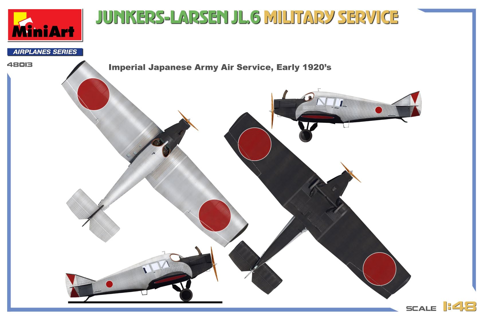Mini Art 48013 1:48 Junkers-Larsen JL.6. Service Militaire - Reproduction fidèle, modélisme, kit Plastique, Bricolage, Loisirs, Collage, kit modèle, à Assembler