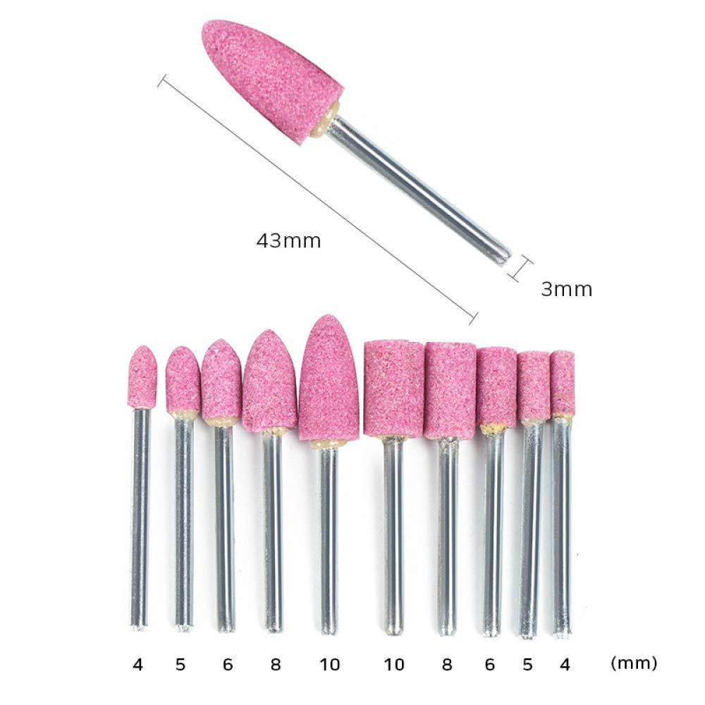 100 pz/set trapano rettifica testa strumento assortiti punta montata in ceramica per mini trapano utensili rotanti pietra abrasiva montata, come mostrato