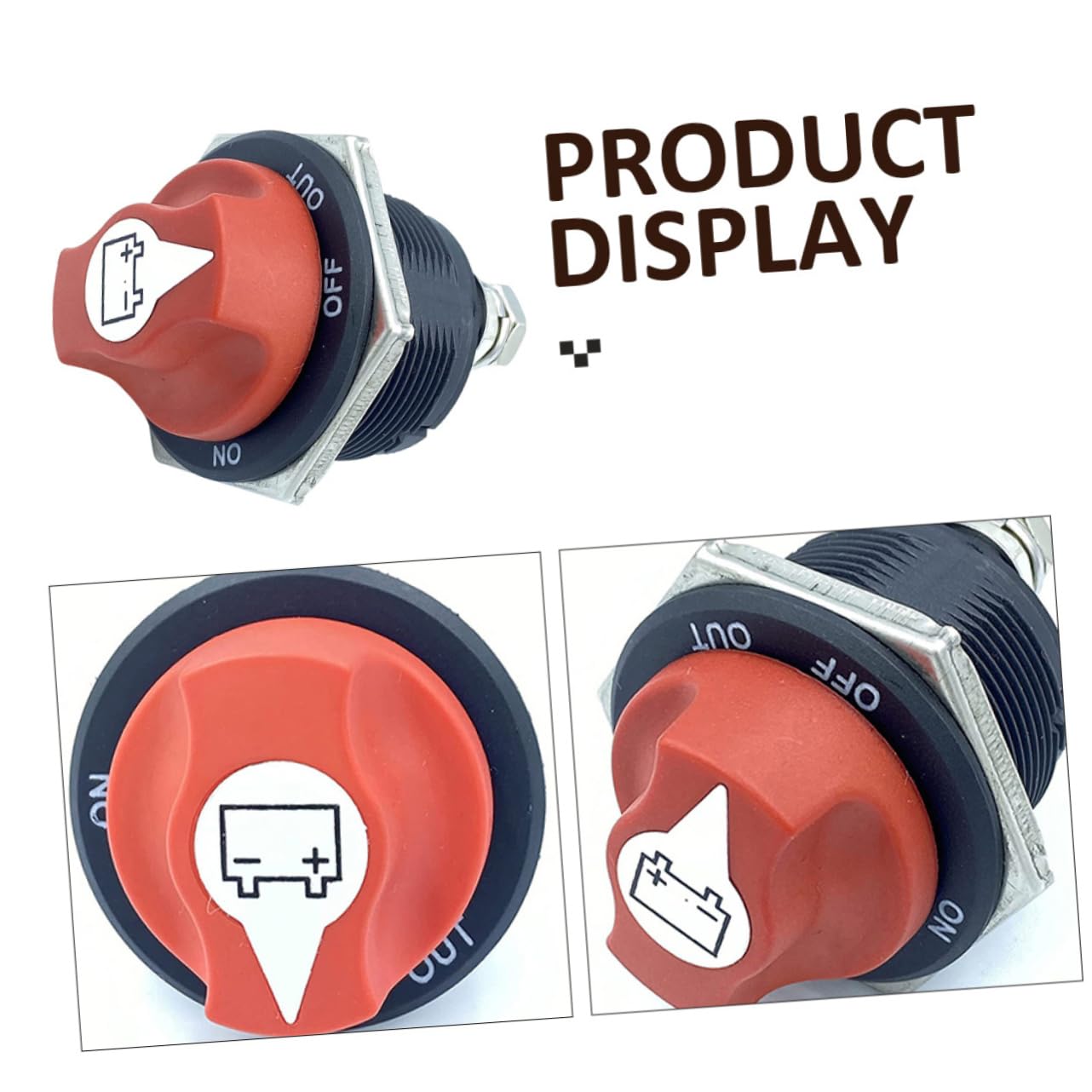 SOESFOUFU 12v-24v Car Battery Cut Off Switch Rv Power Cut Off Disconnect Isolator Safe Brass Plastic Power Switch on Off for ATV Boat Utv