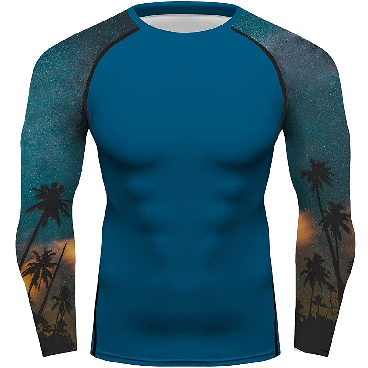 Add Your Design Men's Compression Long Sleeve T Shirts Custom Gym Fitness Training Top