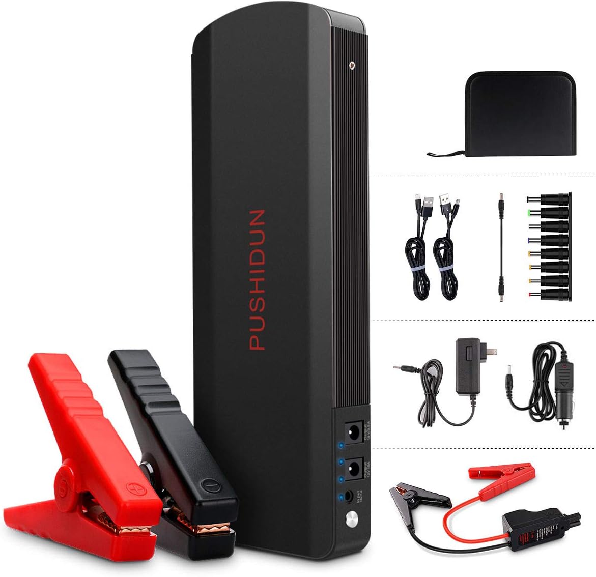 Jump Starter 1000A 18000mAh BK66 Car Battery Boost Power bank (up to 6.0L Petrol,3.0L Diesel) Car Battery Starter, Battery Jump Starter with Dual USB Outputs, LED Flashlight