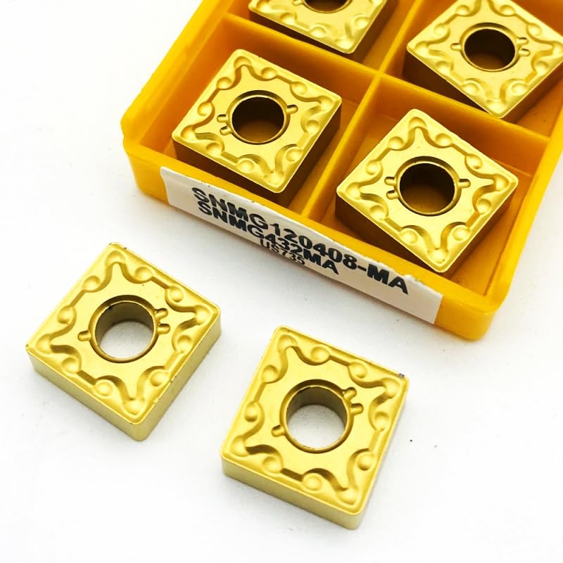 10 piezas SNMG120408 SNMG120404 MA VP15TF UE6020 insertos indexables de carburo, herramientas de torno de Metal de corte de torno CNC(SNMG120404 US735)