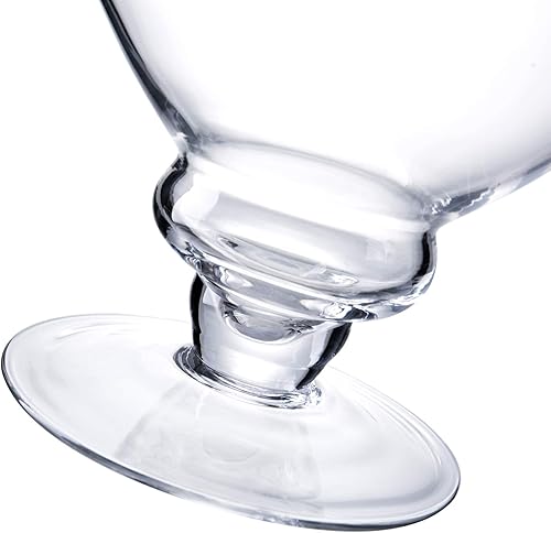 Miniatura 5 de Diamond Star Tarros de boticario de vidrio con tapas para bufé de dulces, tarros de boticario para baño, barra de dulces, cocina, (altura 12