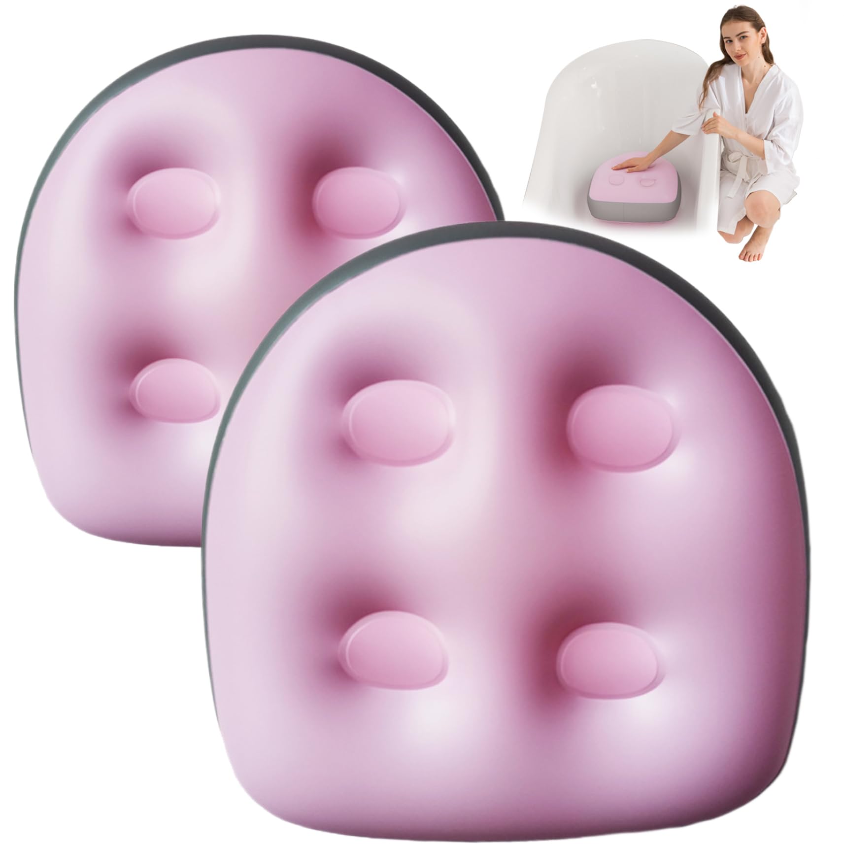 Siège de bain à remous gonflable : fini la glisse au fond du spa grâce au booster PVC