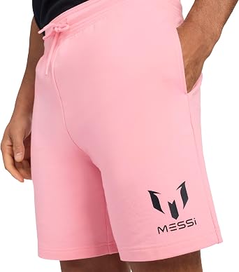 Messi Men's Lifestyle Essential Wingstar Shorts, Comfortable Fit with Drawstring