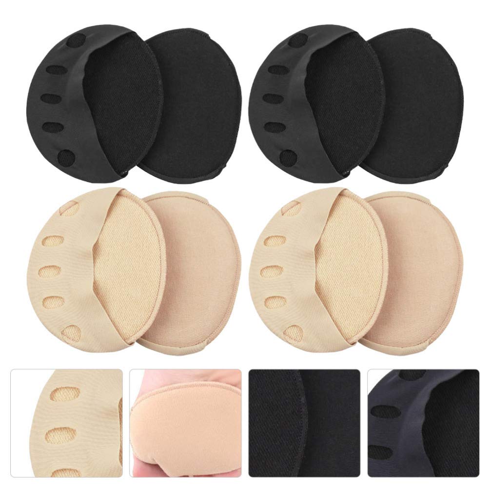 HEALLILY Forefoot Pad 4 Pairs Honeycomb Fabric Metatarsal Pads Forefoot Cushioning Shoe Support Toe Socks Foot Cushions Support Sleeves
