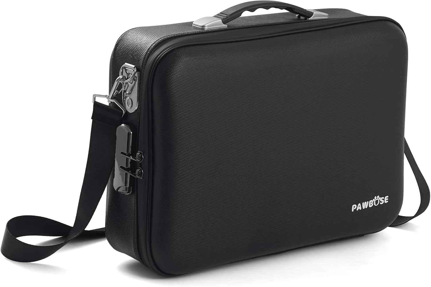 PAWBOSE Boîte à Documents Ignifuge avec Serrure à Combinaison, étui Rigide Ignifuge et imperméable pour Documents Importants, certificats, Ordinateur Portable, passeports (Noir, 41 x 30 x 13 cm)