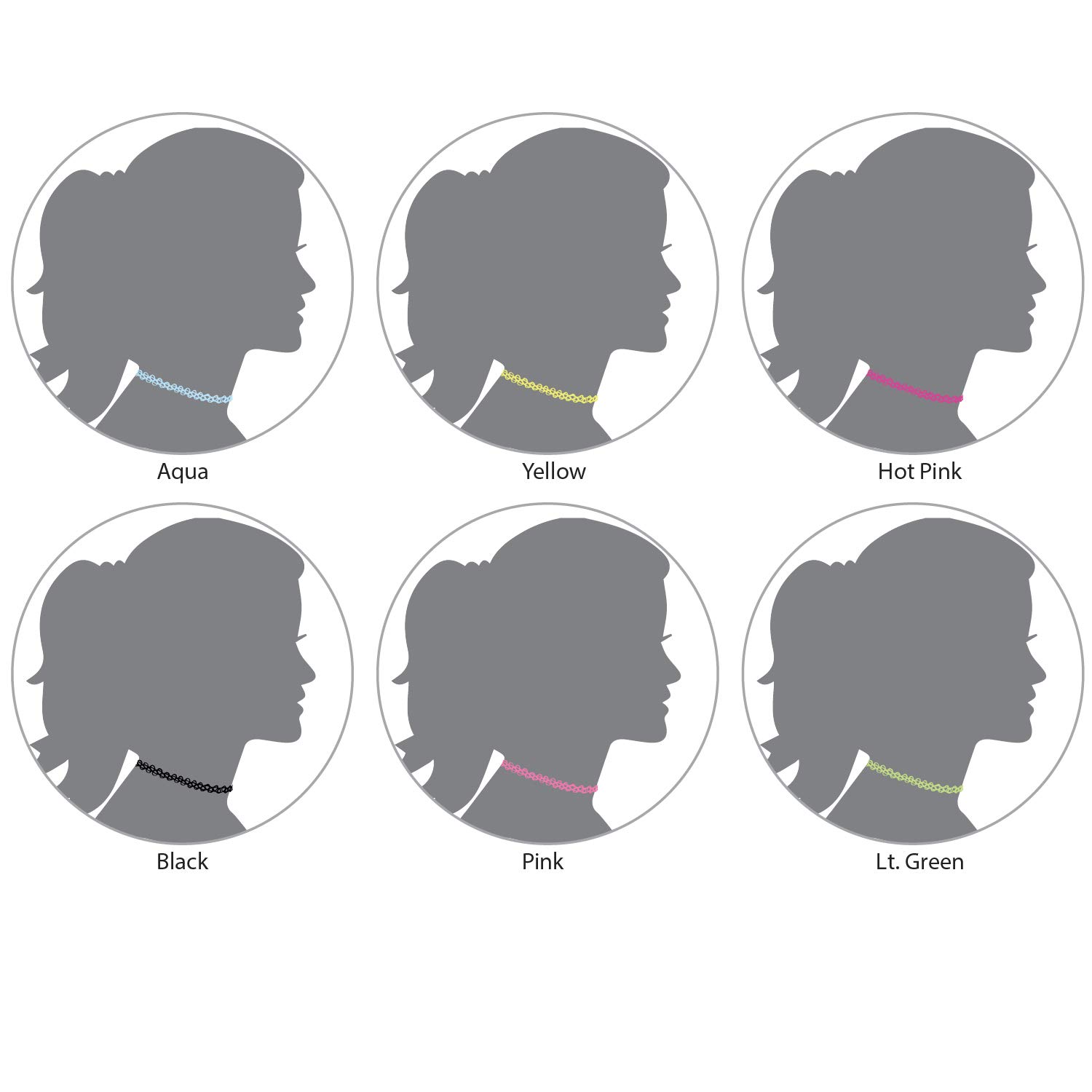 BodyJ4You 12PC Tattoo Choker Necklace - 90s Accessories 2000s Jewelry Y2K Fashion Vintage Trendy - Rainbow Goth  Pink Green Blue White - Adjustable Stretchy Elastic Necklace Summer Vacation Set