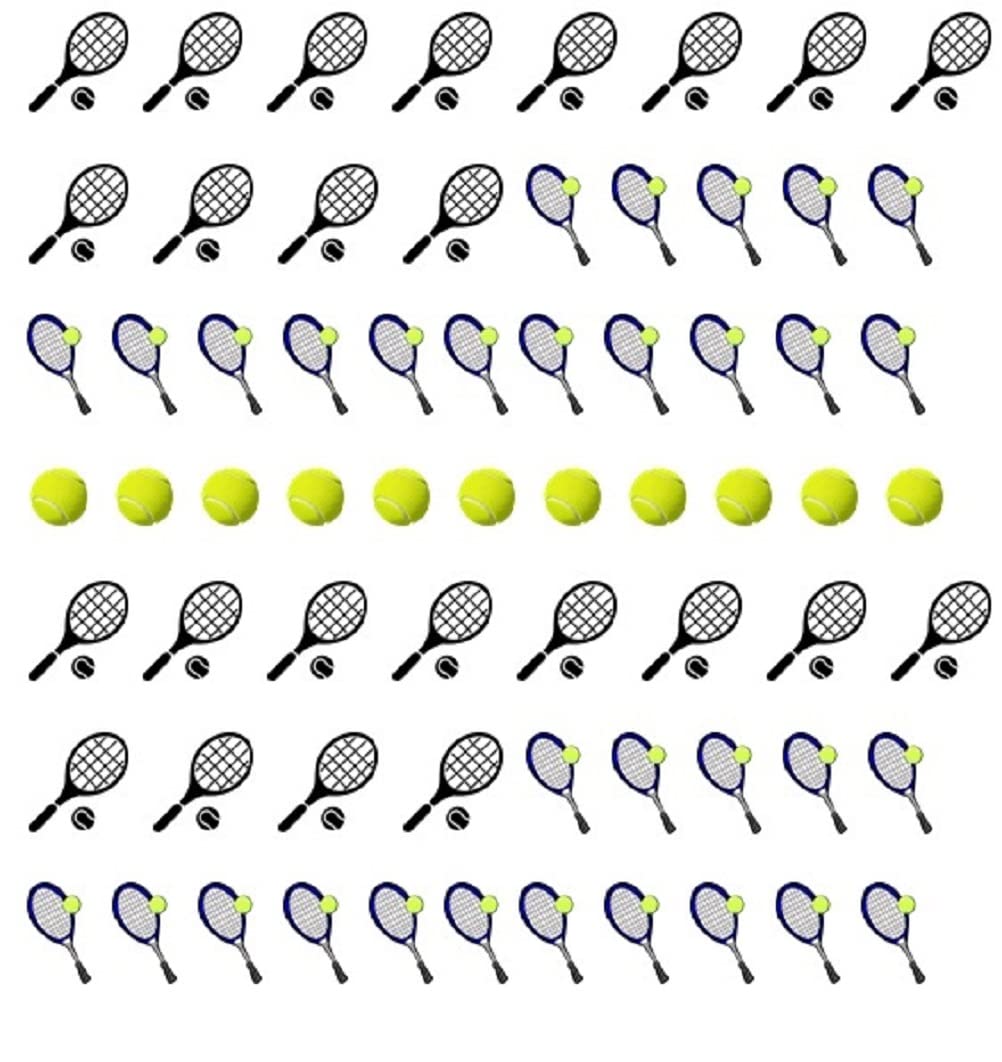 Tennis Collection (Tennis Water Nail Decals Art c1)