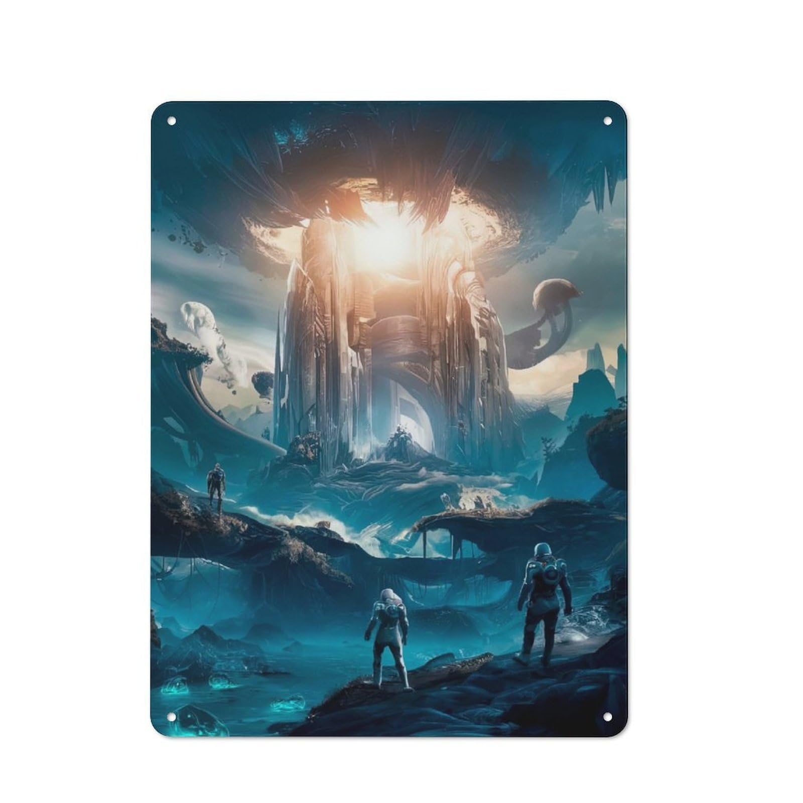 Junmoney Alien Expedition Metal Wall Sign 40X30cm Featuring For Workshop Wall, For Makers And Diy Enthusiasts