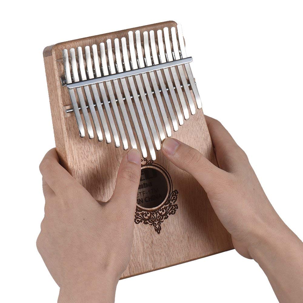 Kalimba Daumen Klavier 17 Tasten Holzkörper Musikinstrument für Anfänger