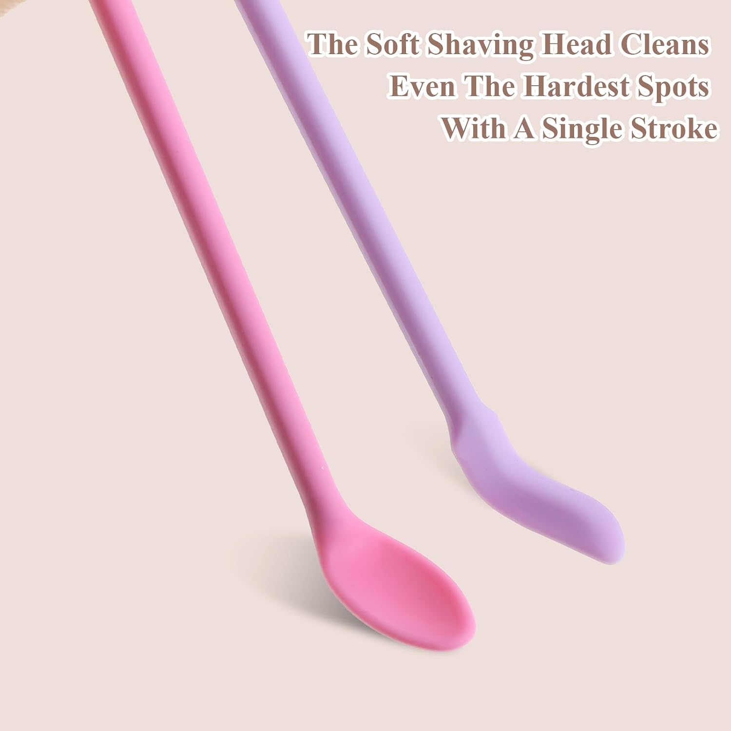 6 PCS Non-Stick Wax Spatulas Set, Silicone Wax Applicator Different Sizes Scrapers Reusable Silicone Stirring Stick For Home Salon Body Use (Pink & Purple)
