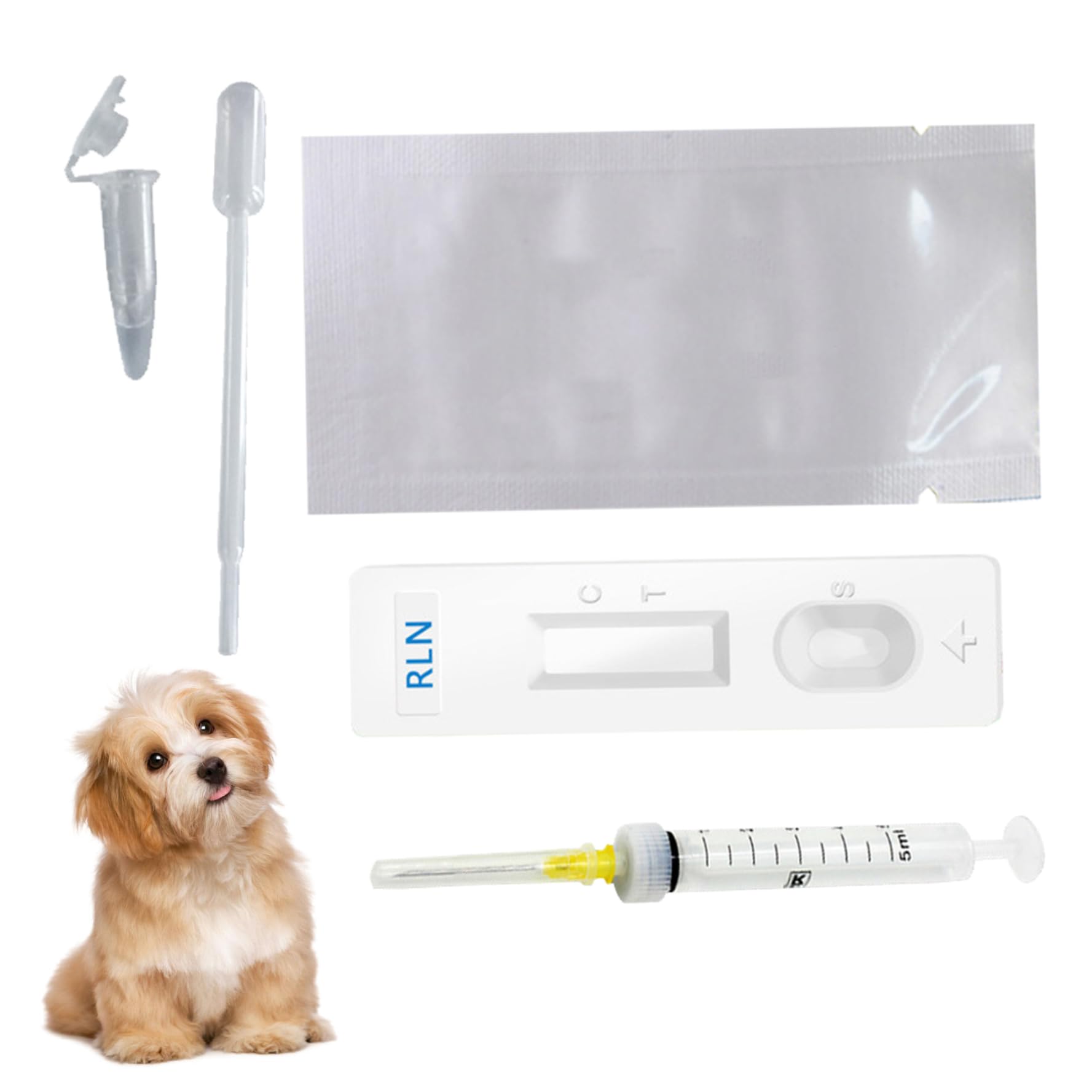 Dog Pregnancy Test Kit at Home, Fast and Accurate Detection Dog Pregnancy Test with Buffer Disposable Early for Dogs for Dogs