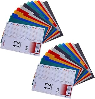 TEHAUX 2 Peças Divisor De Página Divisórias De Arquivo Amplas Lembrete Notas Adesivas Marcador De Página Notas Adesivas Divisórias Mensais Marcadores De Página Abas Cartões De Página