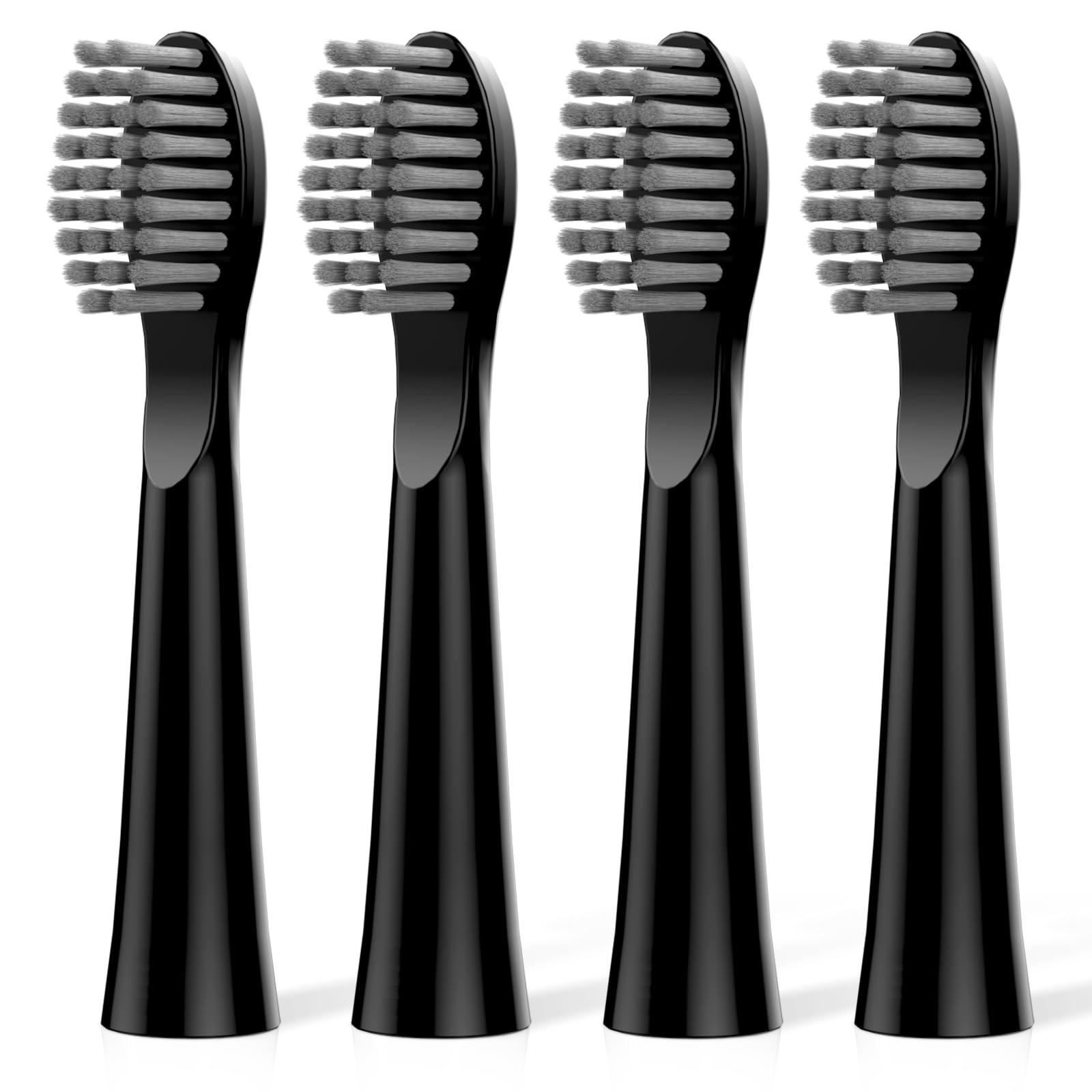 Replacement Brush Head for MGW M500 Sonic Electric Toothbrush Head, 4 Pieces (Black)