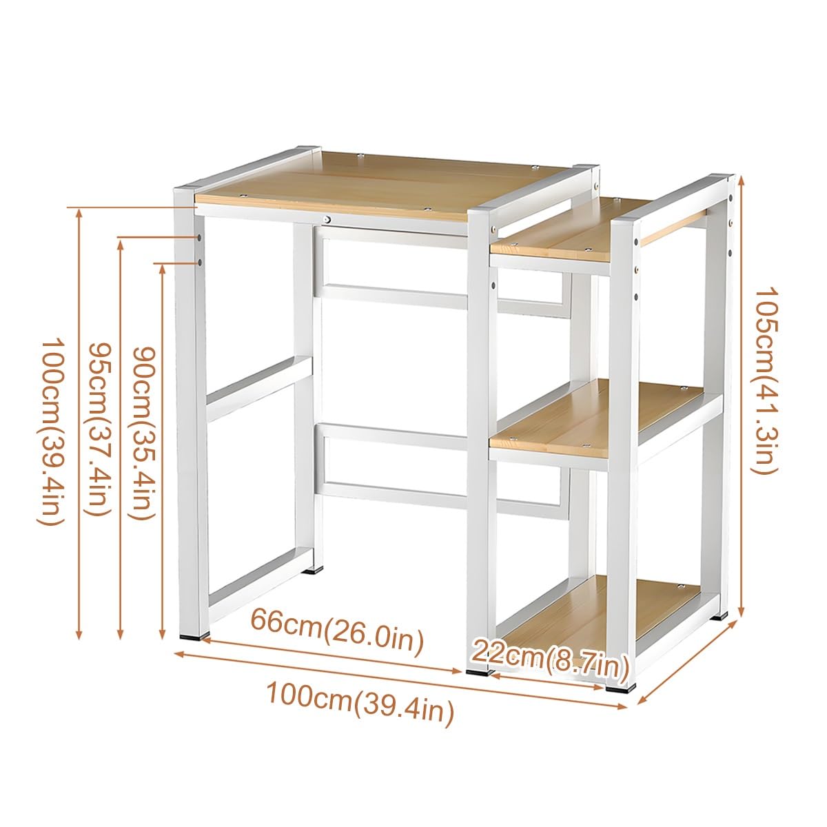 Ripiano della Lavatrice, Scaffale per Incolonnamento Lavatrice e Asciugatrice, Regolabile su e giù, Portata 300 Kg, Ripiano Di Stoccaggio per Balcone, Lavanderia(Black)