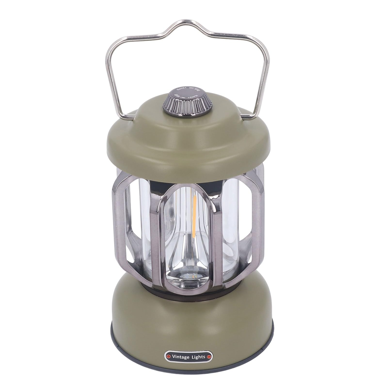 Fabater LED-Campinglaterne, Wiedenaerafladbare Retro-Camp-Leutze, Dimmbare Vintage-Hängelampe MIT 3 Lichtmodi, Tragbare Hängende NotBeleilumtung, Zeltlampe für Hof, Wandern, Angeln, Zuhause (GREEN)