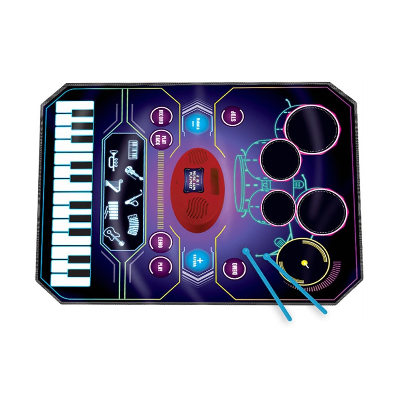 Tapis Jeu Musical Sûr 'éveil | sensoriel, Tapis Piano Percussion, Enfants