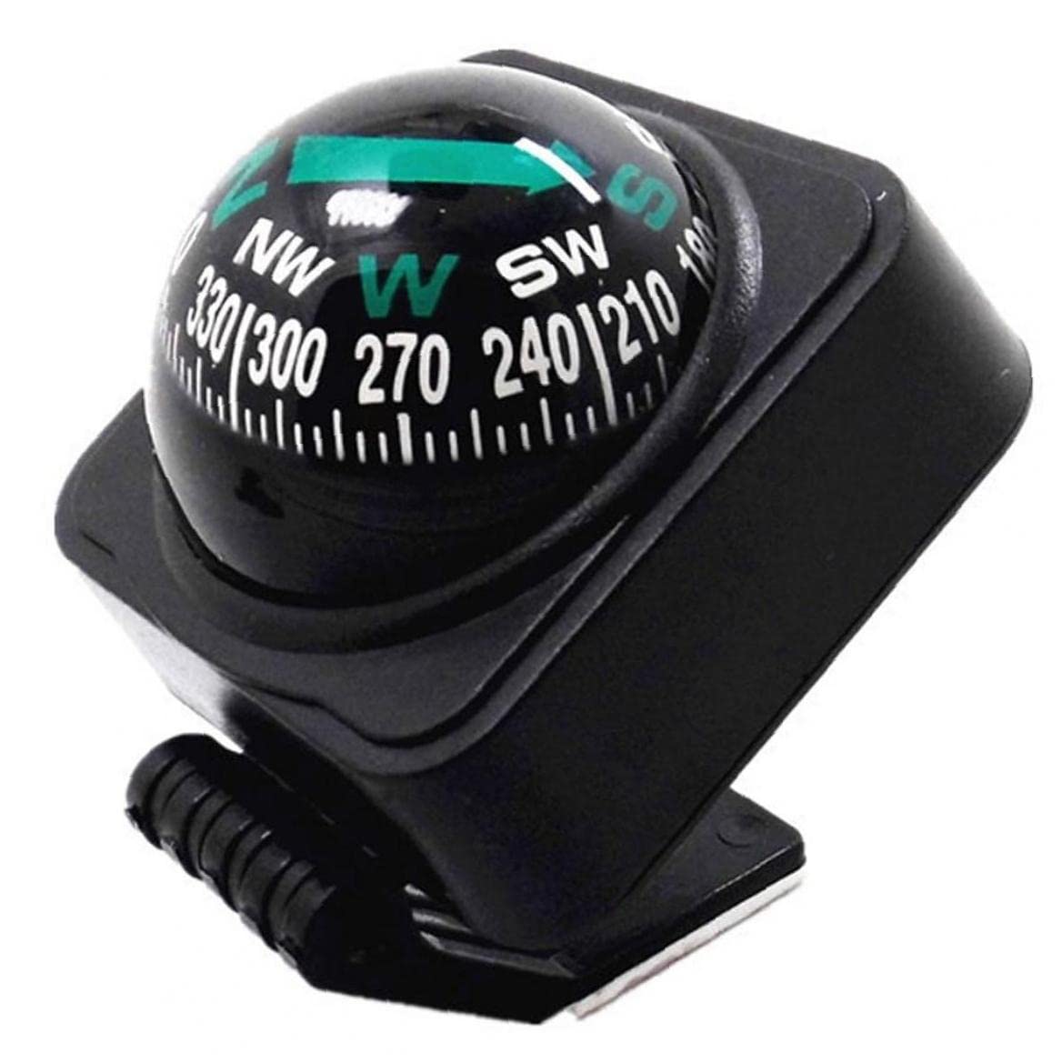 Ruluti Auto Compass Navigation Ball Mini Vehicle Interior Ornaments Outdoor Car Guide Self Adhesive Mount for Car Dashboard