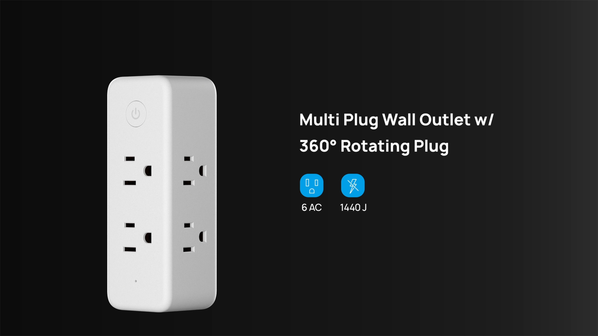 Image of TROND Outlet Extender Surge Protector - 6 AC Outlet Splitter with Switch