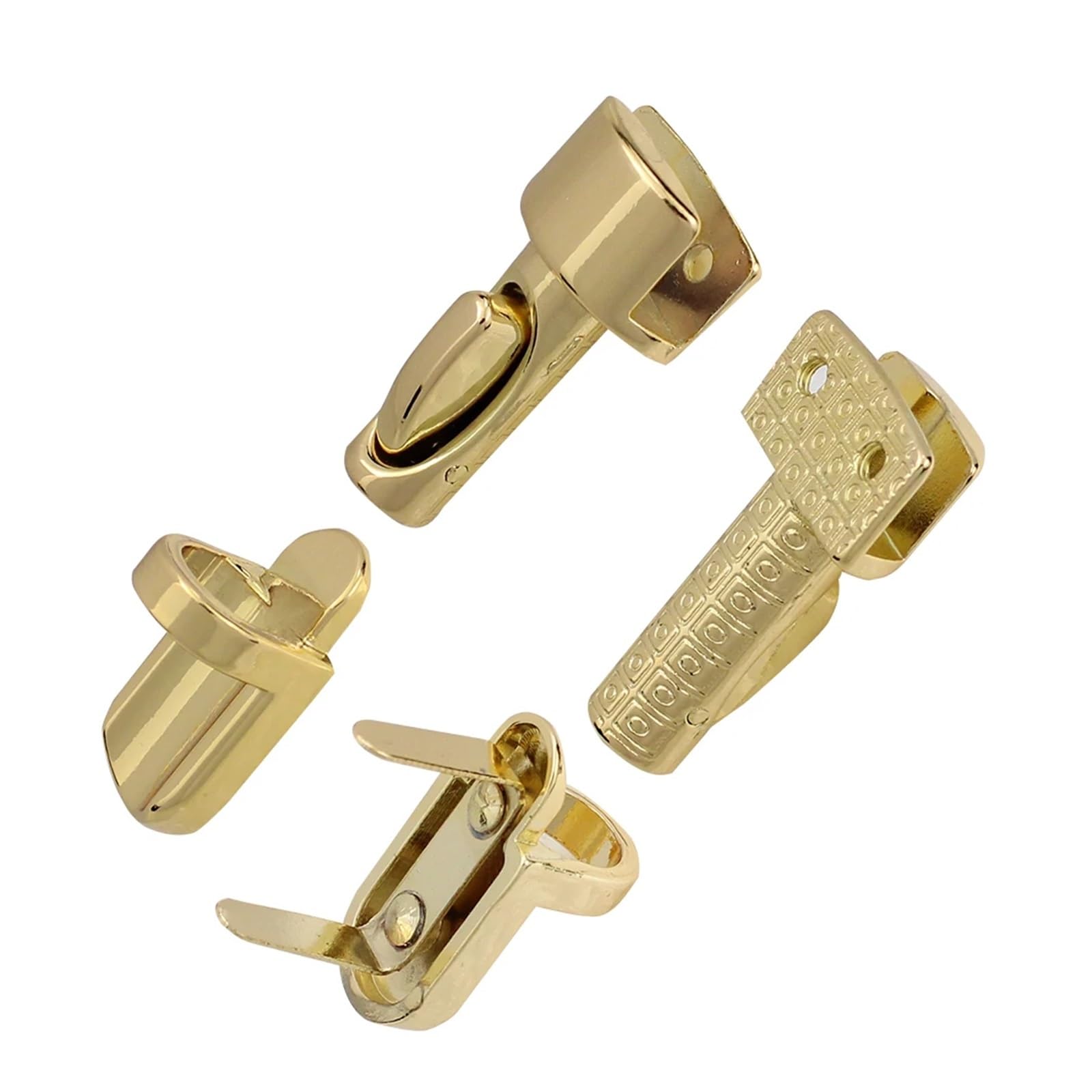 PVUVTNAHW 10Pcs Durable Metal Column Tuck Lock Closure Catch Clasp Buckle Fasteners For Leather Bag Case(Lightgold)