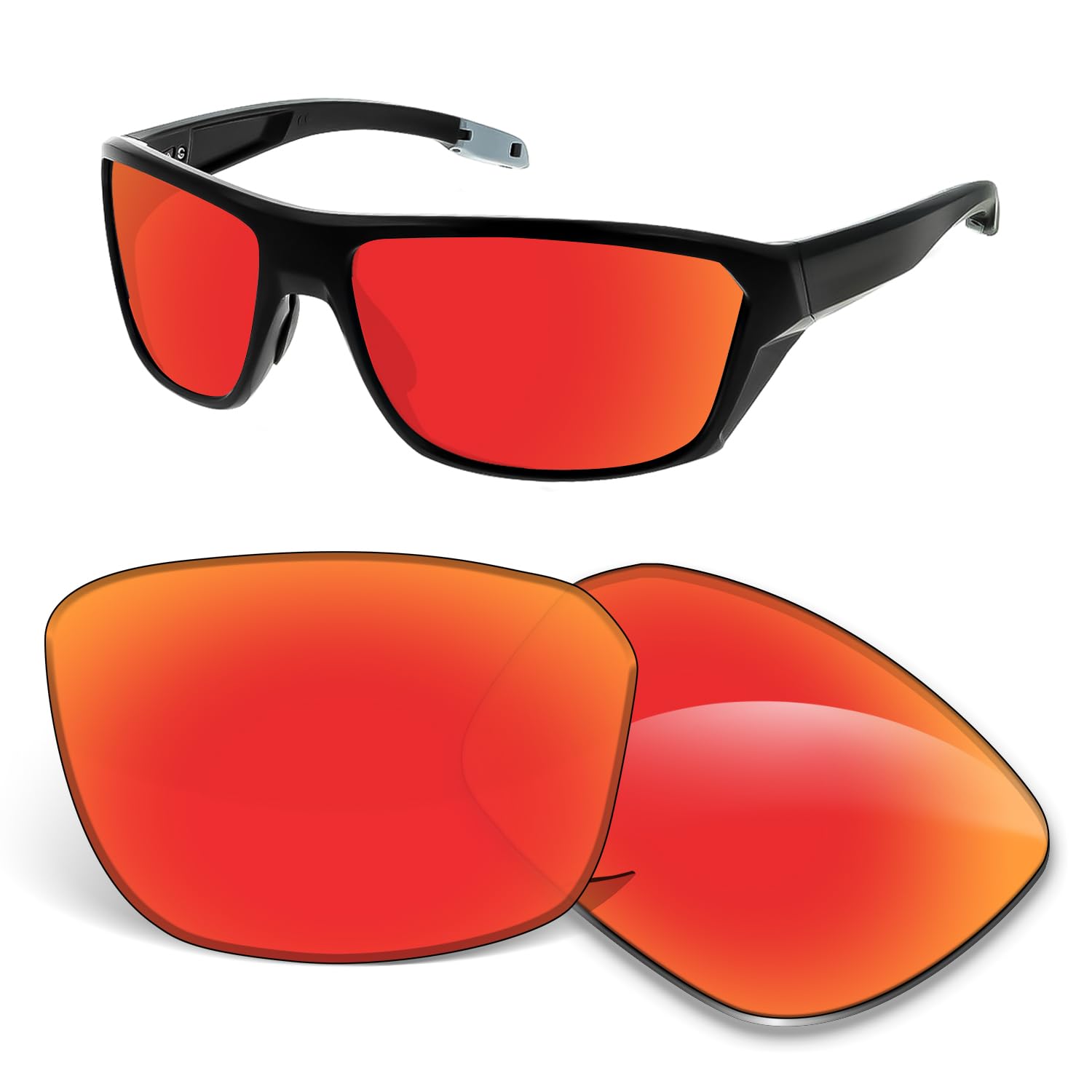 Lenti di ricambio da 1,5 mm compatibili con occhiali da sole Oakley Split Shot OO9416 da 64 mm, antigraffio e resistenti agli urti