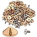 100pcs Cone Spikes Screwback Studs DIY Craft Cool Rivets Punk Stud (RoseGold)