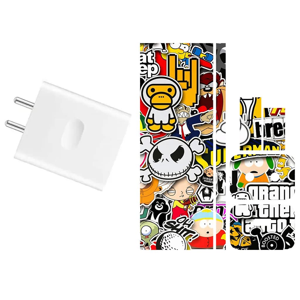AtOdds - Compatible for Oppo Super Vooc (33W) - Charger/Adapter Skin Wrap (StickerBomb)