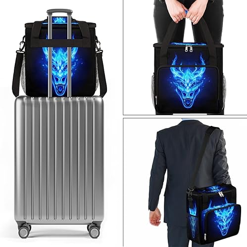Miniatura 7 de Abstract Dragon Coffee Maker Carring Bag Blue Dragon Travel Storage Tote Bag Compatible with Keurig K-Mini or K-Mini Plus Portable Single Serve