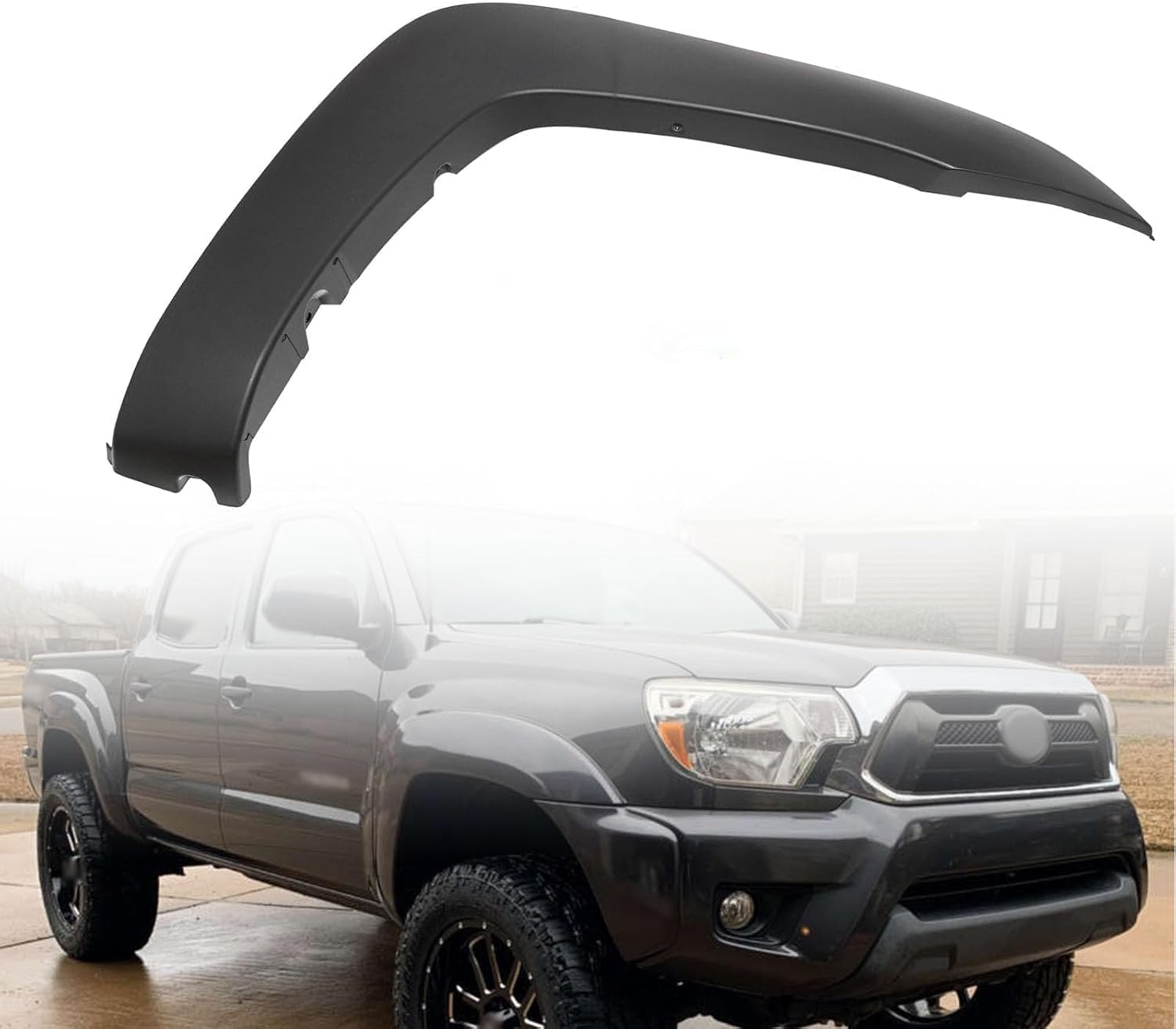 SecosAutoparts Fender Wheel Molding Trim Front Passenger Side Compatible with Toyota Tacoma 2005-2015 Replace# 75085-04030, 7508504030 Front Right Fender Flare Molding