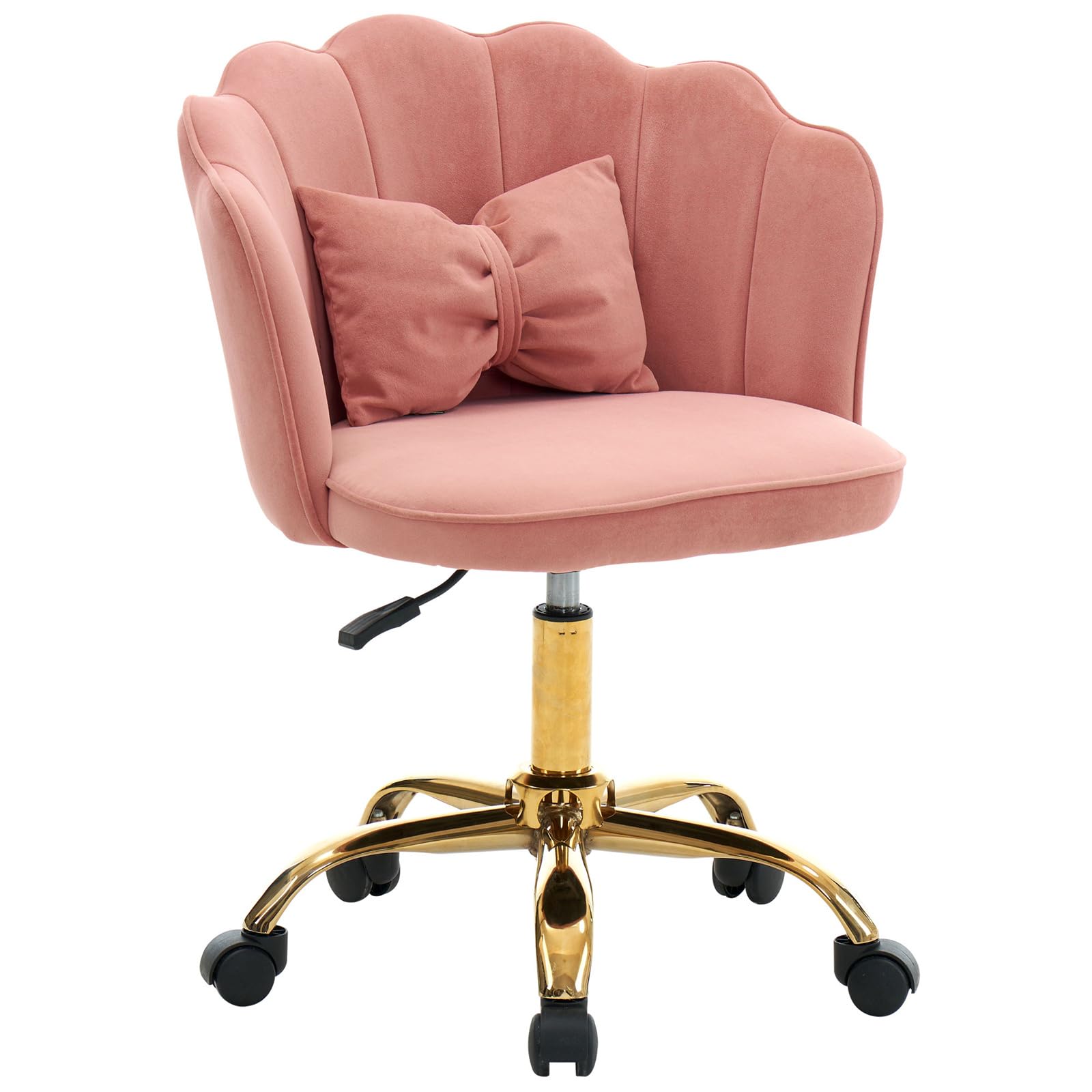 目玉新作】ピンク デスクチェア 椅子 回転 昇降 肘あり 背もたれあり yew3