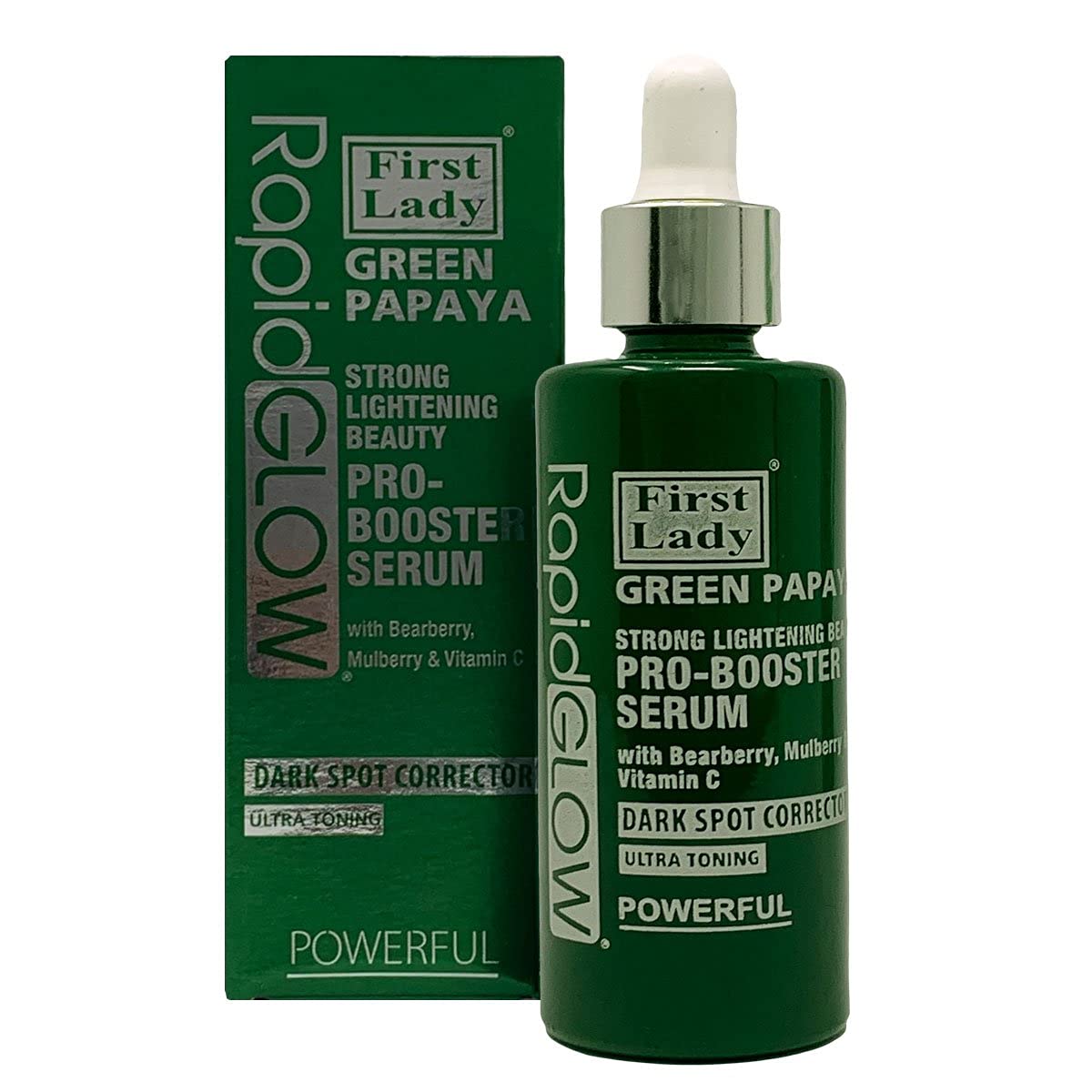 Green Papaya Strong Skin Lightening Beauty Pro Booster Serum 60ml - with Bearberry, Mulberry & Vitamin C